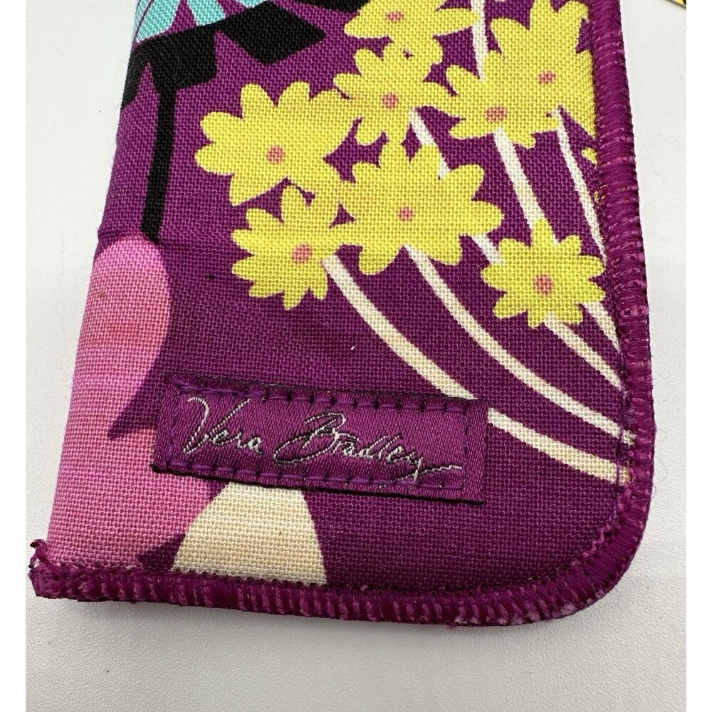 Vera Bradley Flutterby Floral Pattern Soft Eyeglasses Sleeve Pouch Retired 2014 - Picture 2 of 6